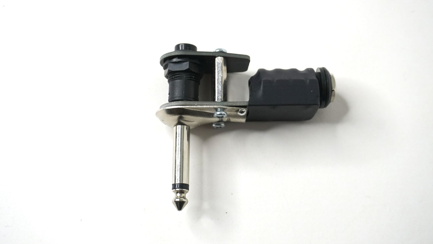 Latching Mute Switch for guitar / Synth / Audio equipment - Mono quarter-inch latching mute switch - 1/4th inch right angle plug