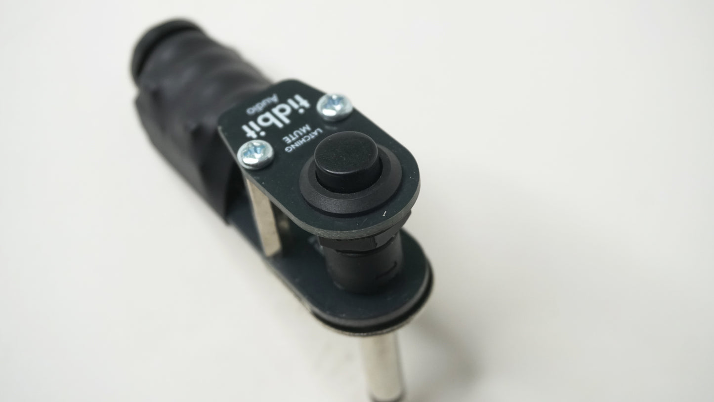 Latching Mute Switch for guitar / Synth / Audio equipment - Mono quarter-inch latching mute switch - 1/4th inch right angle plug