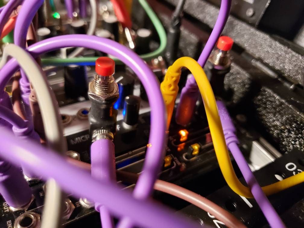 Momentary "on" Switch for Eurorack/Modular Synthesis - 0HP