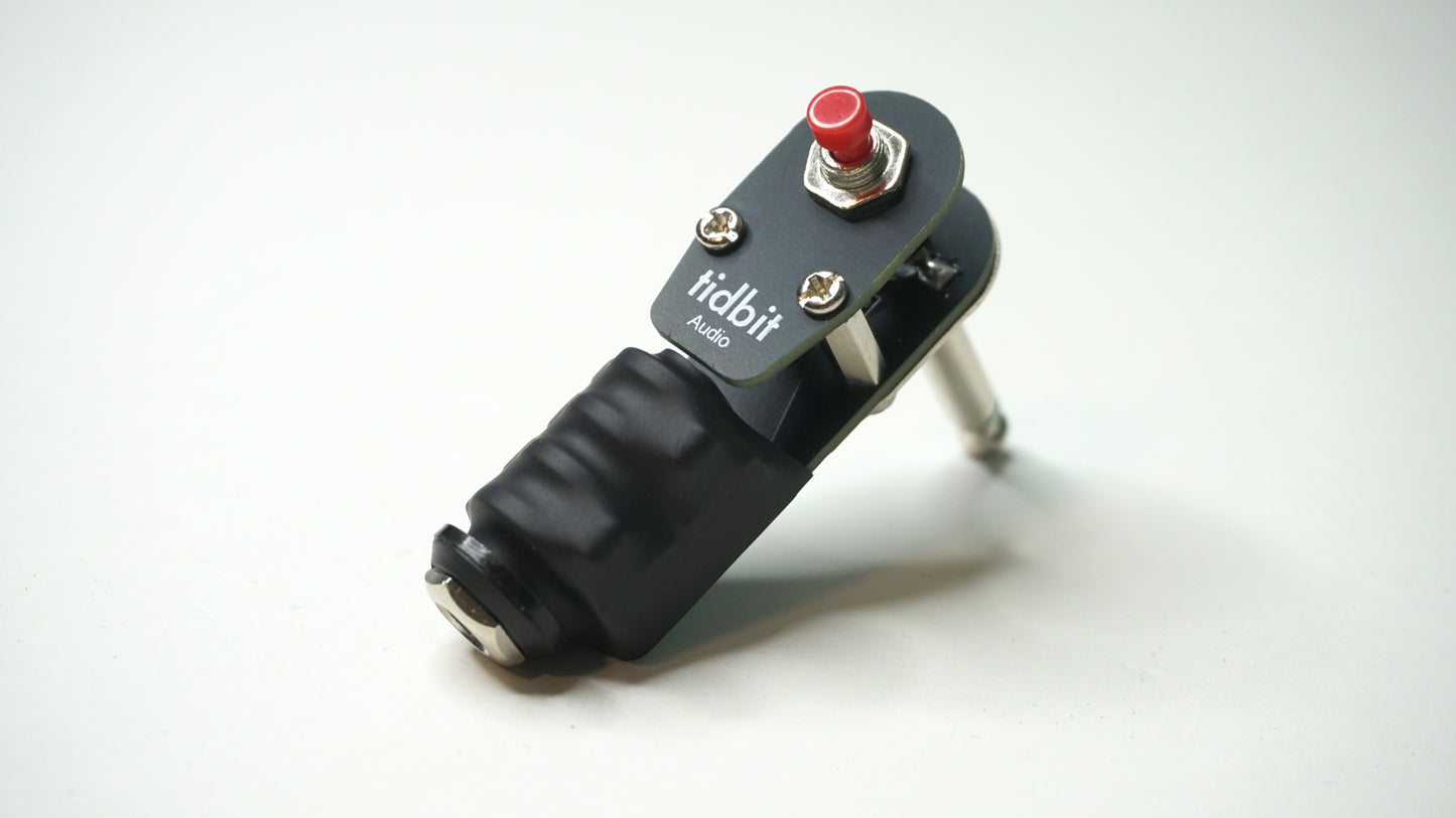 Kill-switch for guitar / synth / audio equipment - Mono quarter inch mute switch - 1/4th inch right angle plug