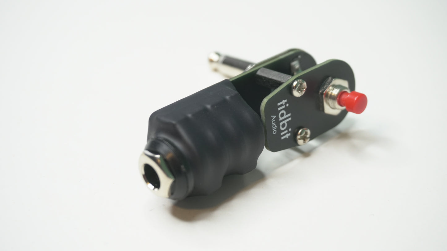 Kill-switch for guitar / synth / audio equipment - Mono quarter inch mute switch - 1/4th inch right angle plug