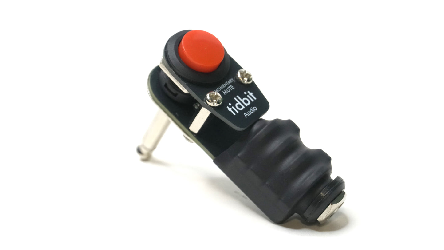 Arcade-Style Kill-Switch for guitar / Synth / Audio equipment - Mono quarter inch mute switch - 1/4th inch right angle plug